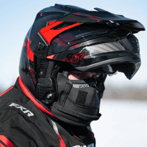 Шлем унисекс модуляр FXR Maverick X Pro с подогревом (черный, черно-красный цвета)